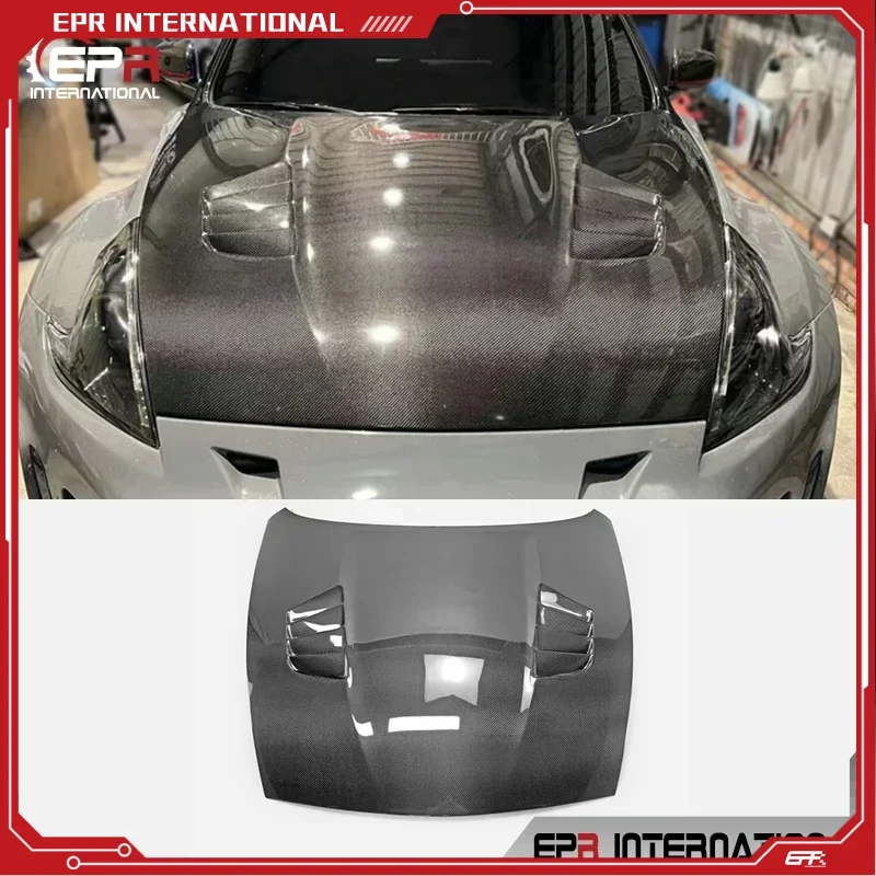 

Капот для Nissian 09-19 370Z Z34 VRS Style вентилируемый капот из углеродного волокна