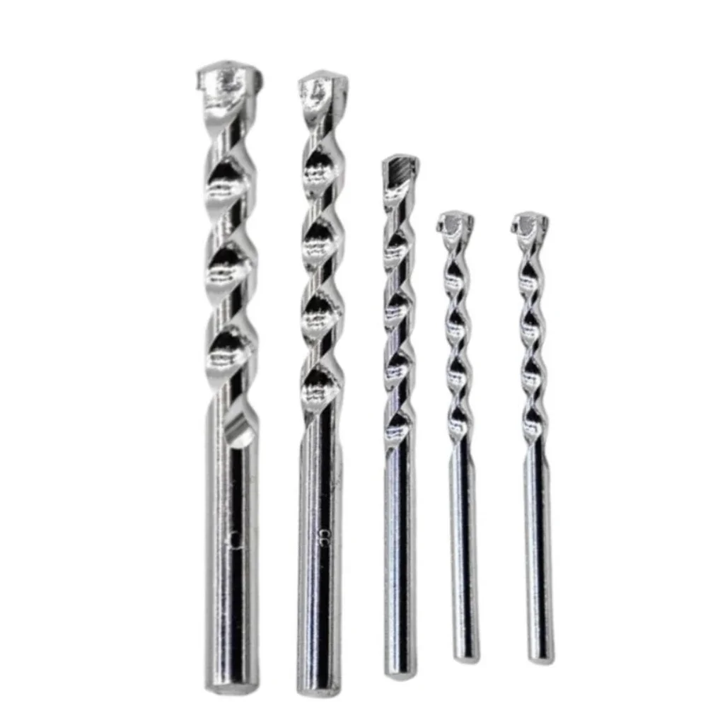 

5Pcs Drill Bits W/box 4/5/6/8/10mm Drill Head For Bricks Drywall Ceramic Wall Glass Punching Hole Cutter Hand Drill Tool Parts