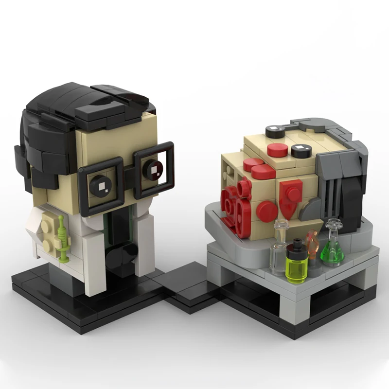 

300 шт. MOC Re-Animator Brickheadz, строительные блоки, рождественский подарок, школьные дети, вдохновляют неограниченное количество творчества