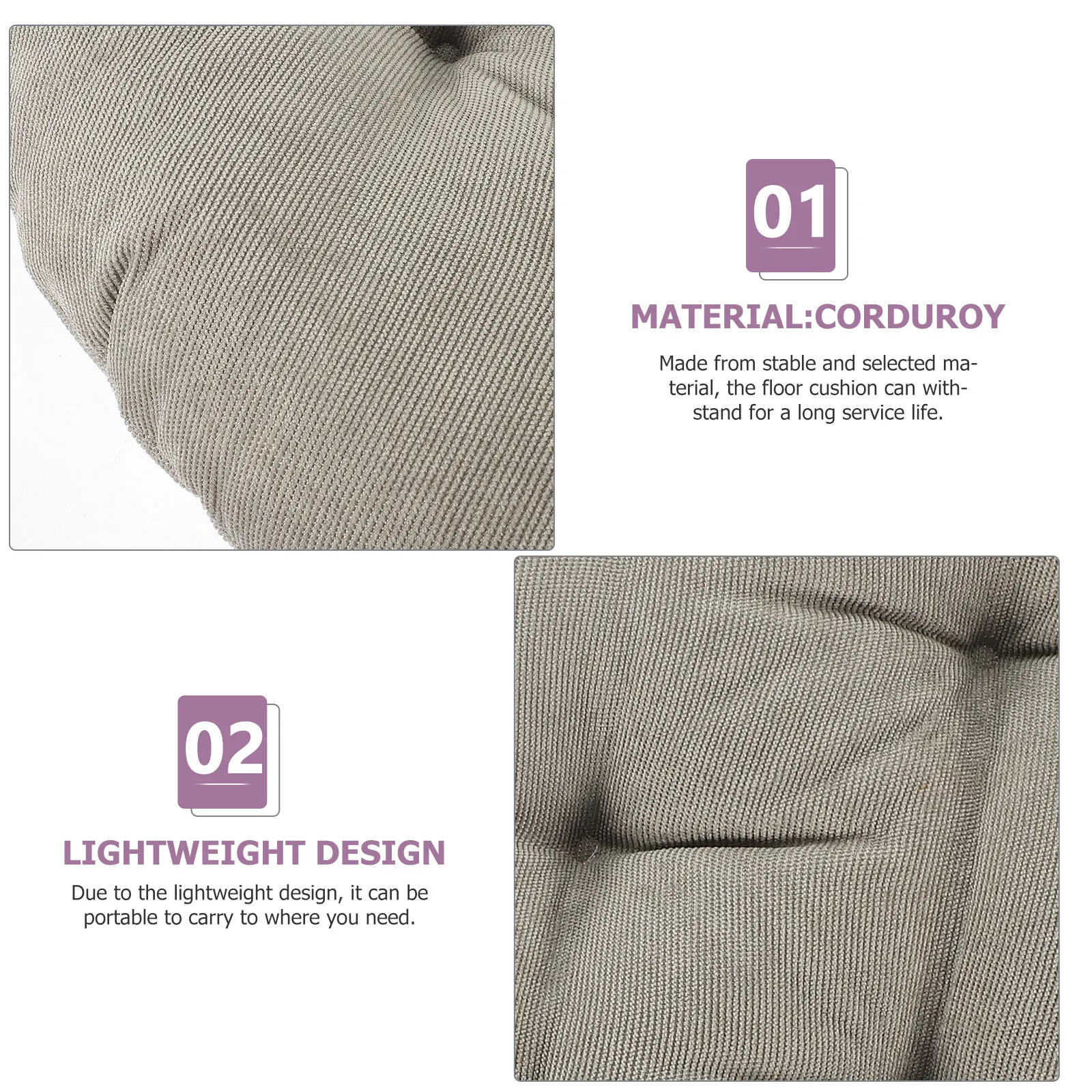 

Thicken Corduroy Round Floor Cushion Seat Pillow Comfortable for Home Office Car Seats Meditation Yoga Floor Cushion