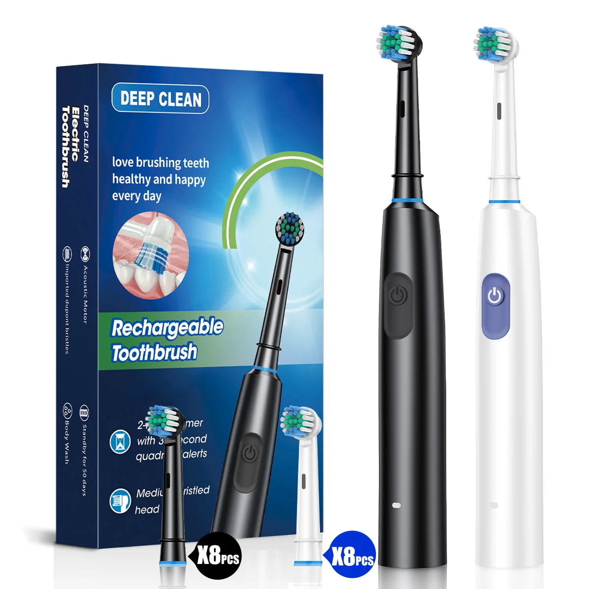 

Factory SENK Electric Toothbrush Cross-border New Product Mechanical Rotary Round Head