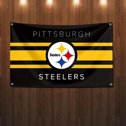 Pittsburgh Steelers Flag Hanging Flags 90x150cm Banner per camera Garage Bar arazzo da parete Rcing Flag bandiere e striscioni decorativi