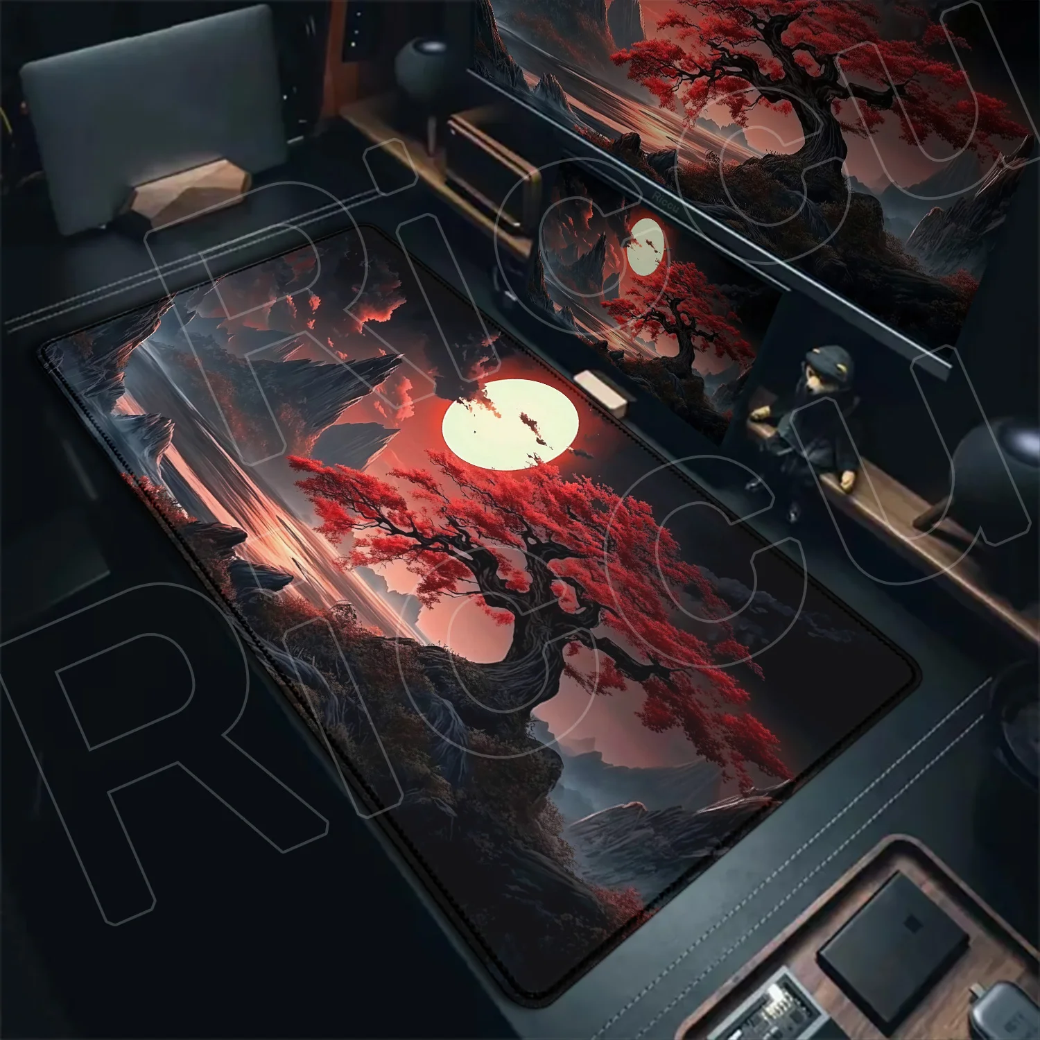 XXL Japanese cherry blossoms large building HD Mouse Pad Desk Mat Gaming Office carpet pc accessories desk mat carpet protective