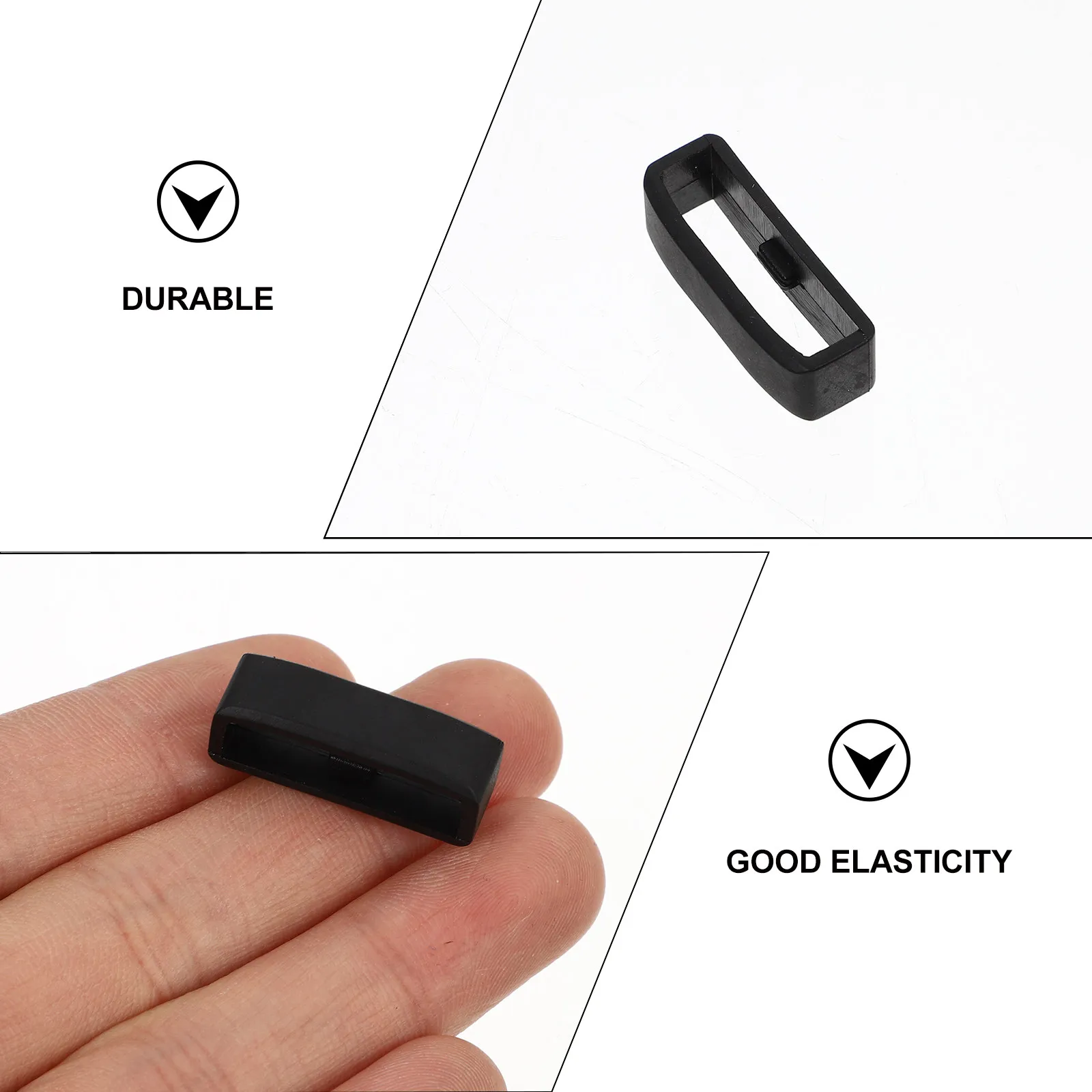 10Pcs Silicone Bezel Ring for Watch Strap Flexible Sturdy Comfortable Easy Wear Replacement Loop Compatible with Most Watches