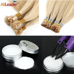 Pegamento de queratina en polvo blanco para hacer extensiones de cabello para mujer, extensiones de cabello profesionales, 20G, 50G