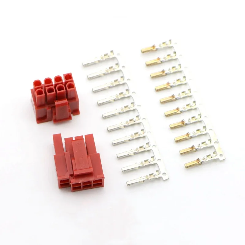 4.2mm 5557 GPU 6+2Pin PCI-E Male Connector with 10pcs Terminal pins for PC Modding.