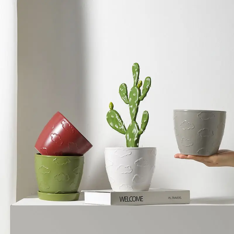 Nordic Creative Flower Pot  Modern Minimalist Green Plants Pot Home Desktop Decoration Ornaments