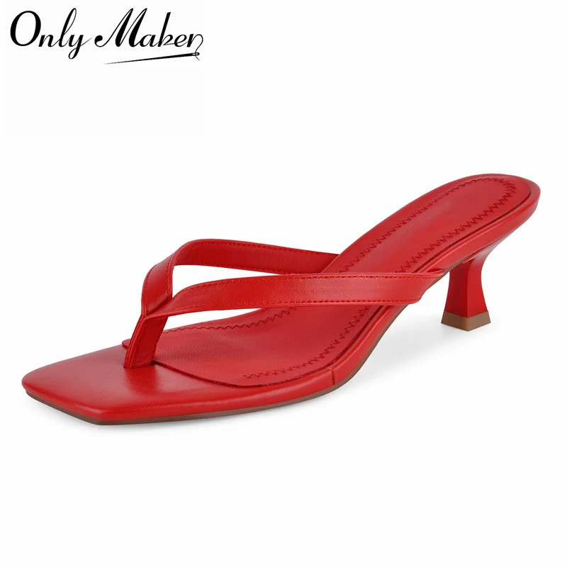 onlymaker-women-red-square-toe-thong-sandals-5cm-kitten-heel-mules-flip-flops-for-party-daily-wear-slip-on-summer-sandals