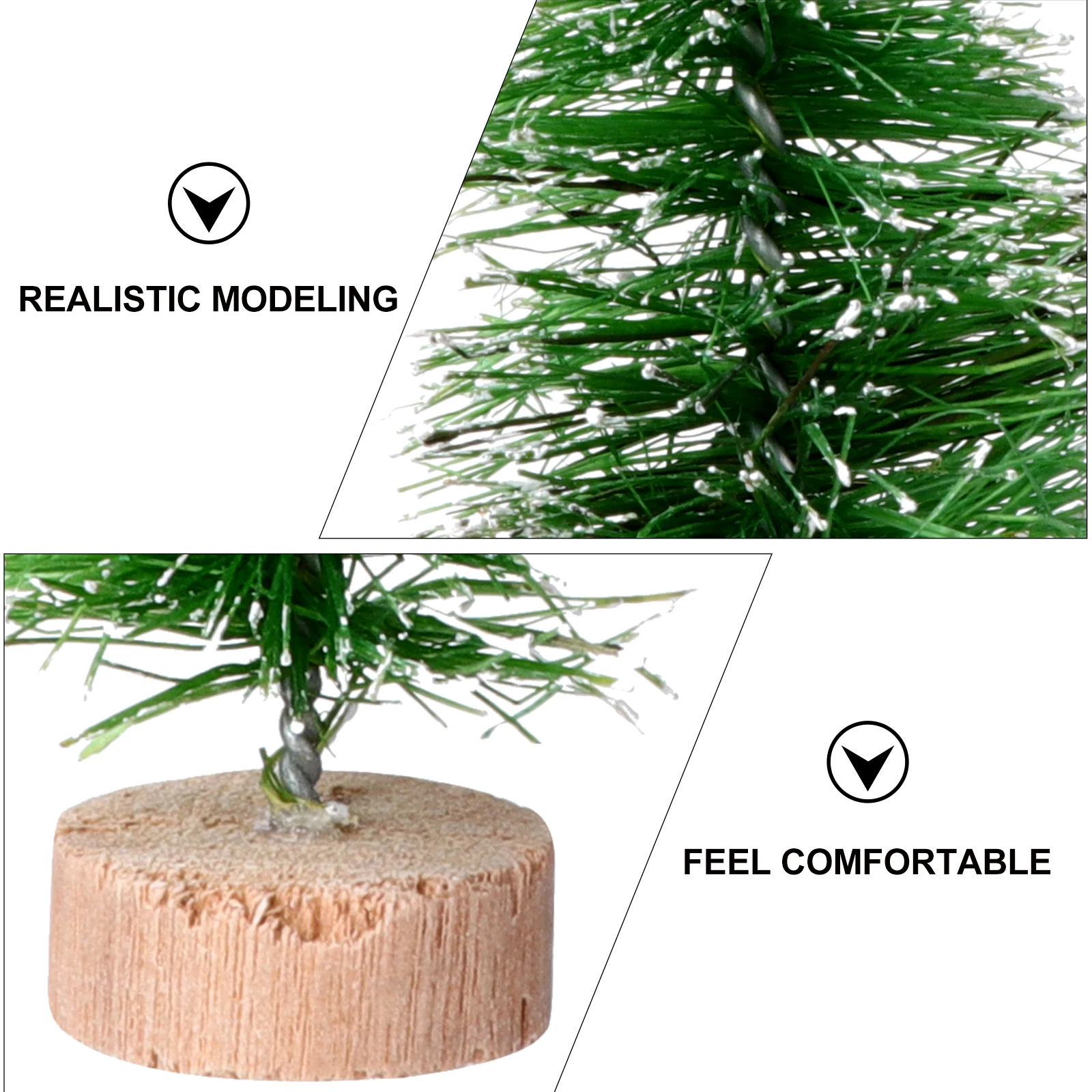 

30pcs Mini Christmas Tree Decor Eco Friendly Sisal Silk Lightweight Desktop nament Festive Xmas Display Home Party Creative Gift