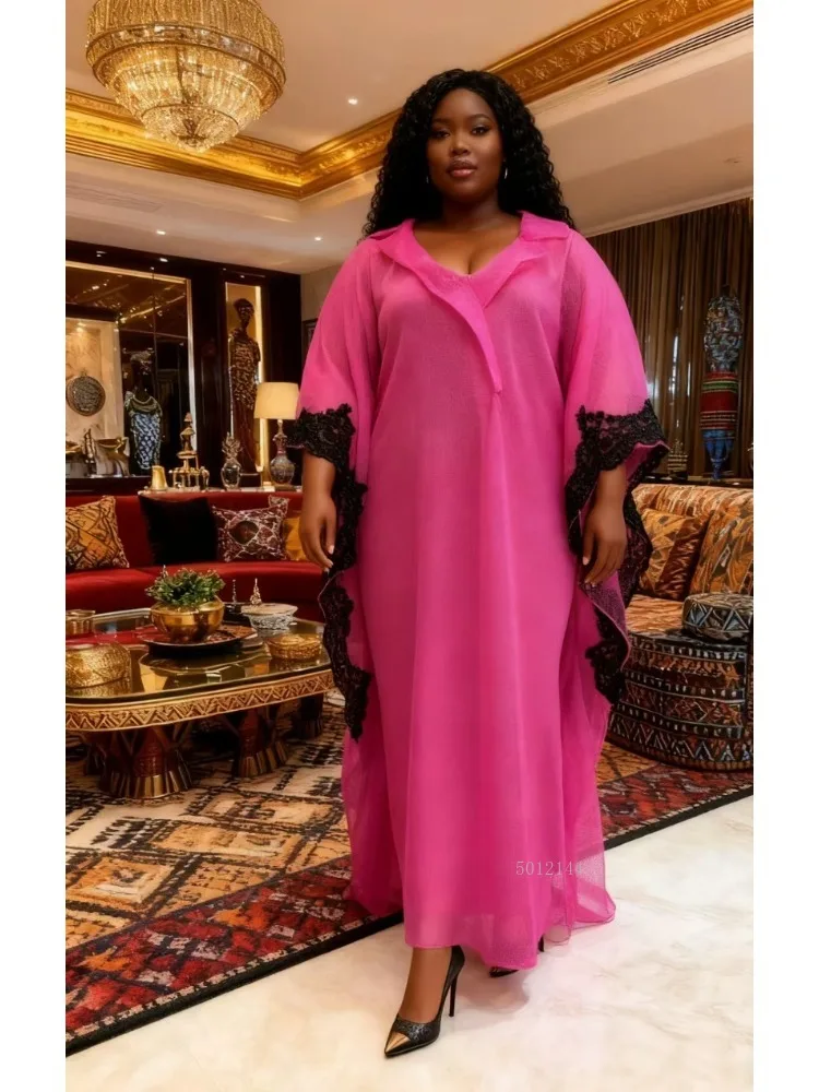 

Элегантные вечерние платья в африканском стиле для женщин, 2025 г., африканские платья с рукавами 3/4, большие размеры, длинные платья макси, Дашики, африканская одежда