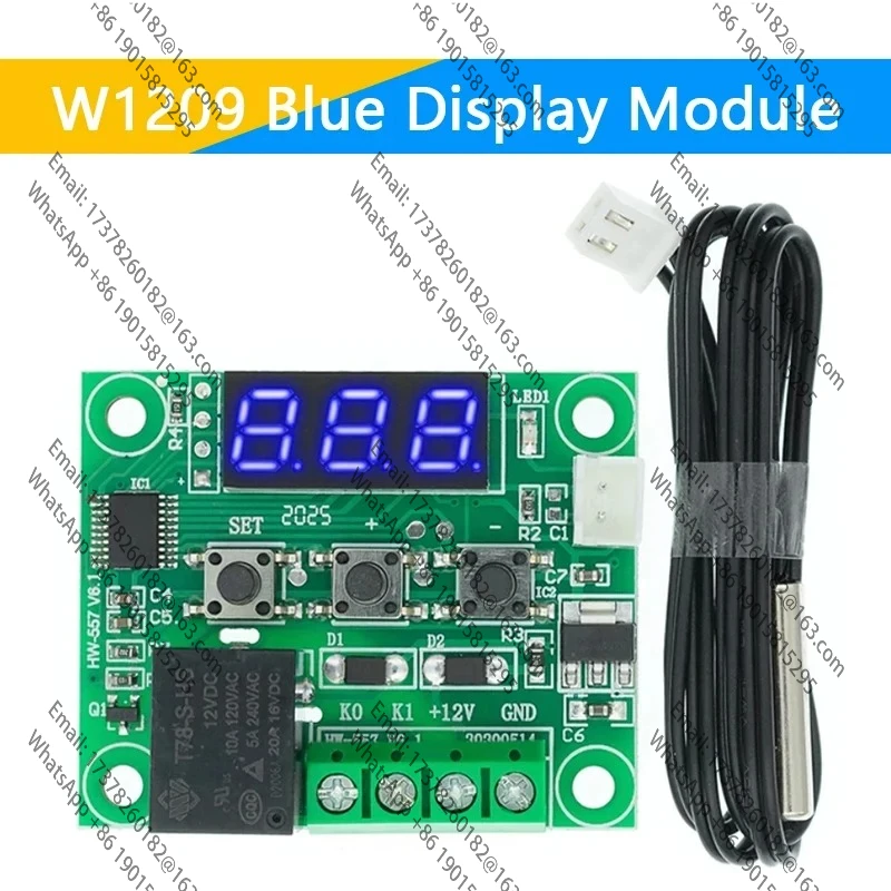 W1209 DC 12 В красный/синий тепло-холодный термостат температуры переключатель контроля температуры регулятор температуры XH-W1209