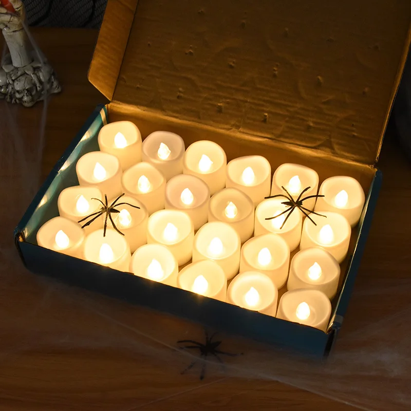 6pcs Flicker Candles Flameless LED Light Candles Light Tea Lamps Wedding Anniversary Home Garden Yard Bar Decoration Tealights
