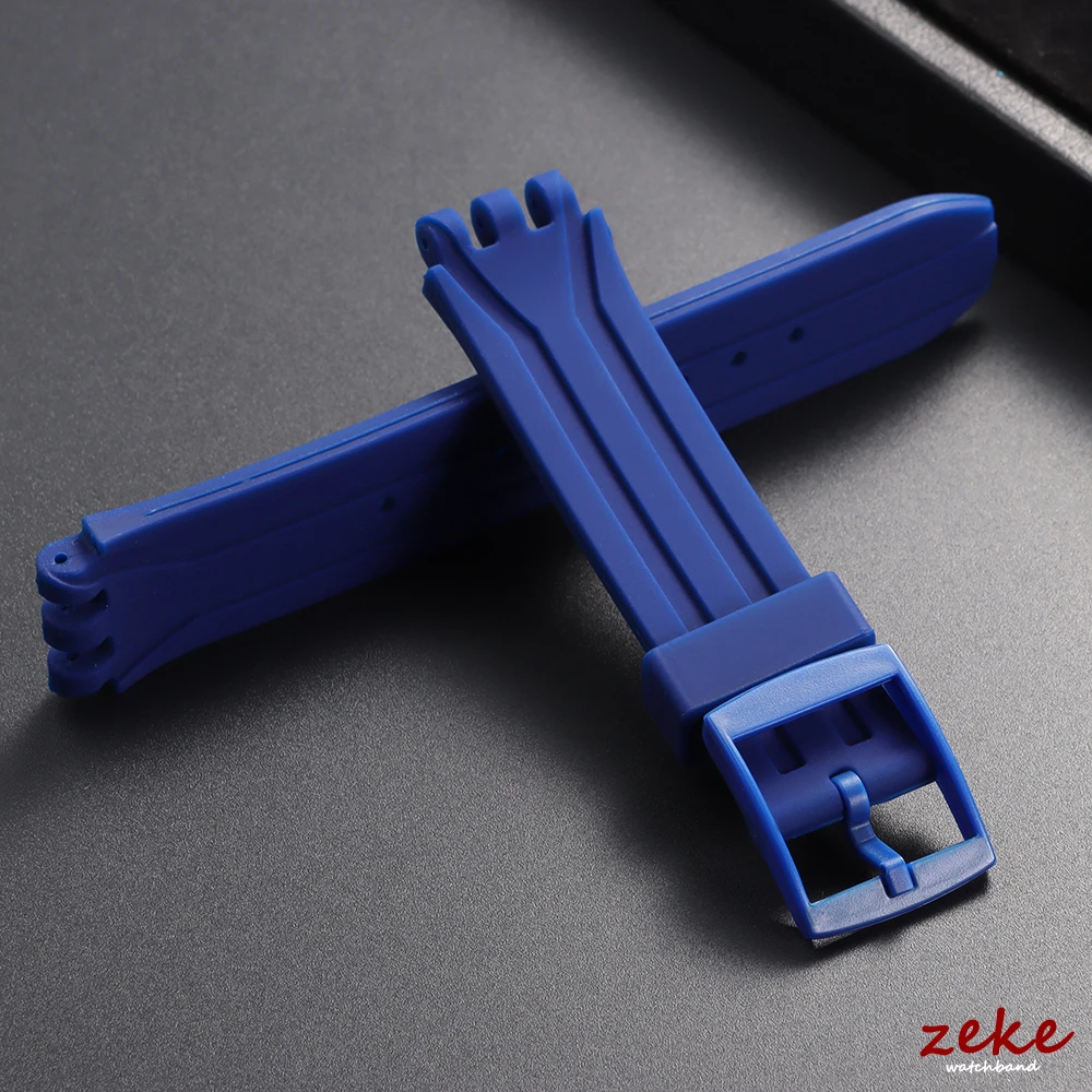 

For Swatch SUIB400 SUIK400 Silicone Watch Band 18mm Replacement Rubber Strap Men Women Waterproof Sport Wrist Band Bracelet Belt