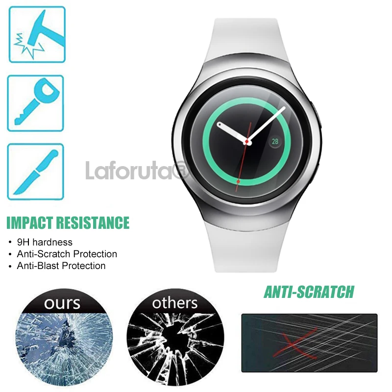 9H Premium Tempered Glass for Samsung Gear S2 Protector Film Gear sport Gear S4 Screen Protector Glass Smartwatch Accessories