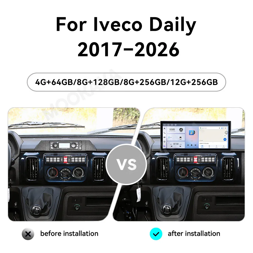 Android 15 Car Radio For Iveco Daily 2017~2026 15.8 Inch GPS Qualcomm Multimedia Player Navigation Car Stereo Receiver Head Unit