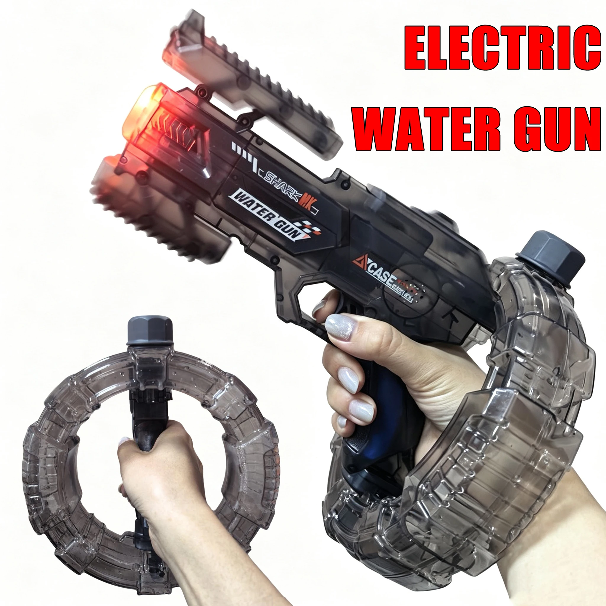 Automatic Shooting Watergun Electric Water Gun High Pressure Squirt Gun Summer Outdoor Beach Pool Garden Fight Toy Gun Kids Gift