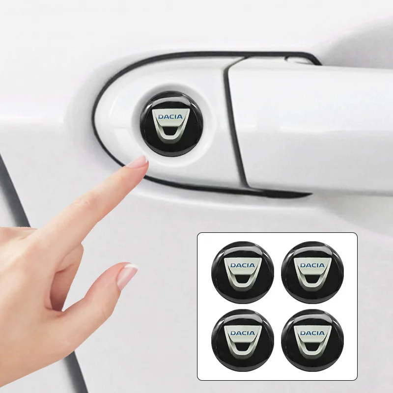 

4 шт., 14 мм, эмблема с дистанционным управлением, наклейка с логотипом, автозначок, наклейка, аксессуар для Dacia Logan Mcv 2 Duster Sandero Lodgy Dokker Stepway