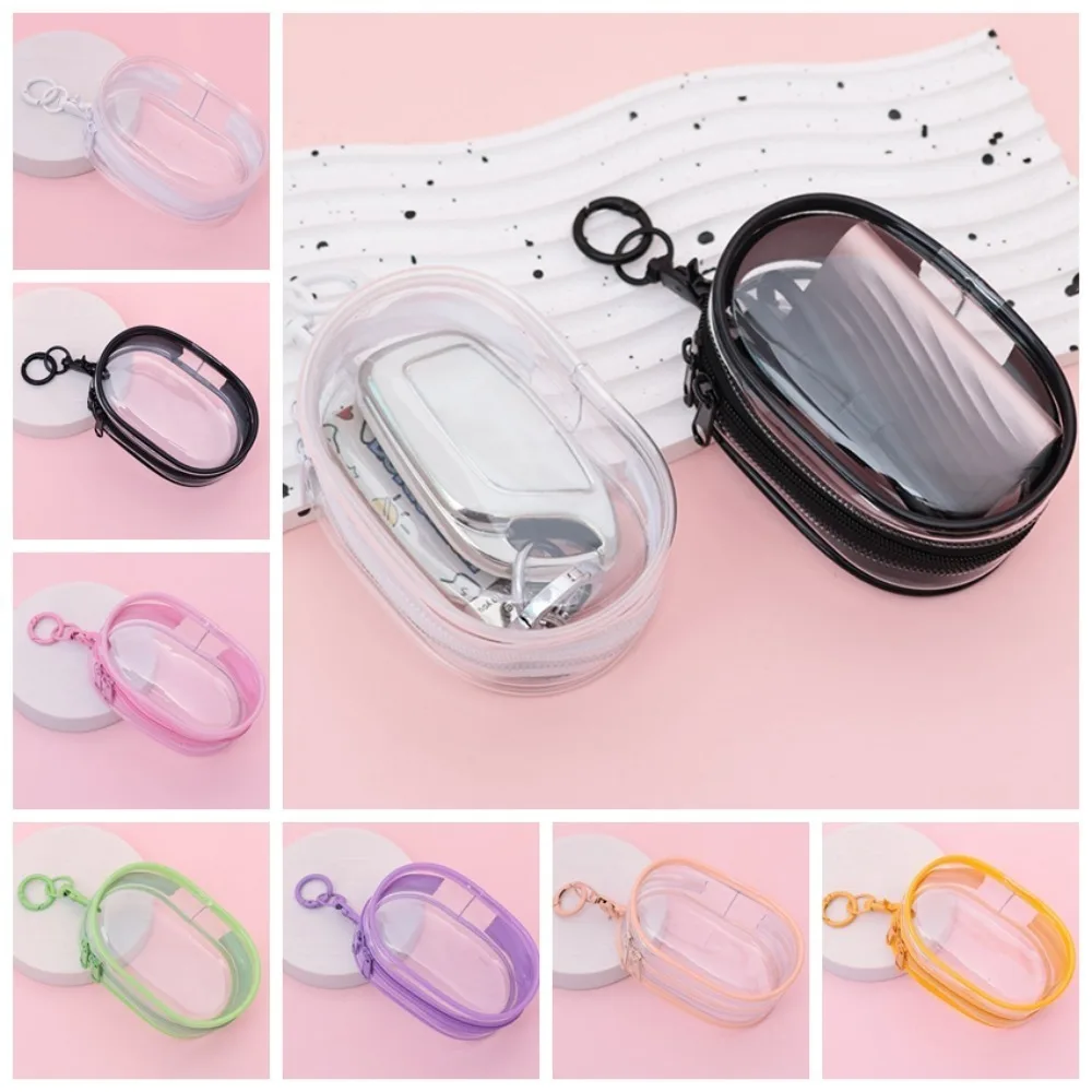

With Keychain Phone Charger Bag Transparent Anti Drop Data Cable Storage Bag Portable PVC Digital Storage Bag Phone Charger