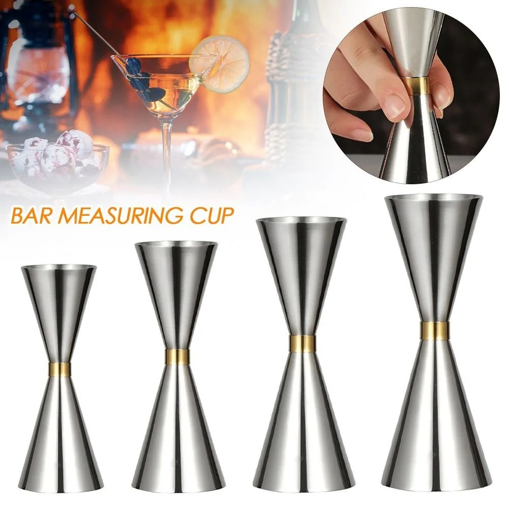 Stainless Steel Cocktail Bar Jigger Japanese Measuring Cup Double Shot Drink Spirit Measure Jigger Kitchen Party Bar Accessories