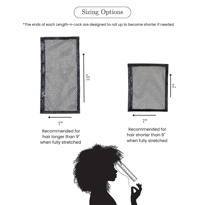 طول ن قفل الشعر ، حلقة الشباك ، التفاف شبكة ، منع الانكماش ، دائم ، 4 من ، نقالة ، 7 "، 13"