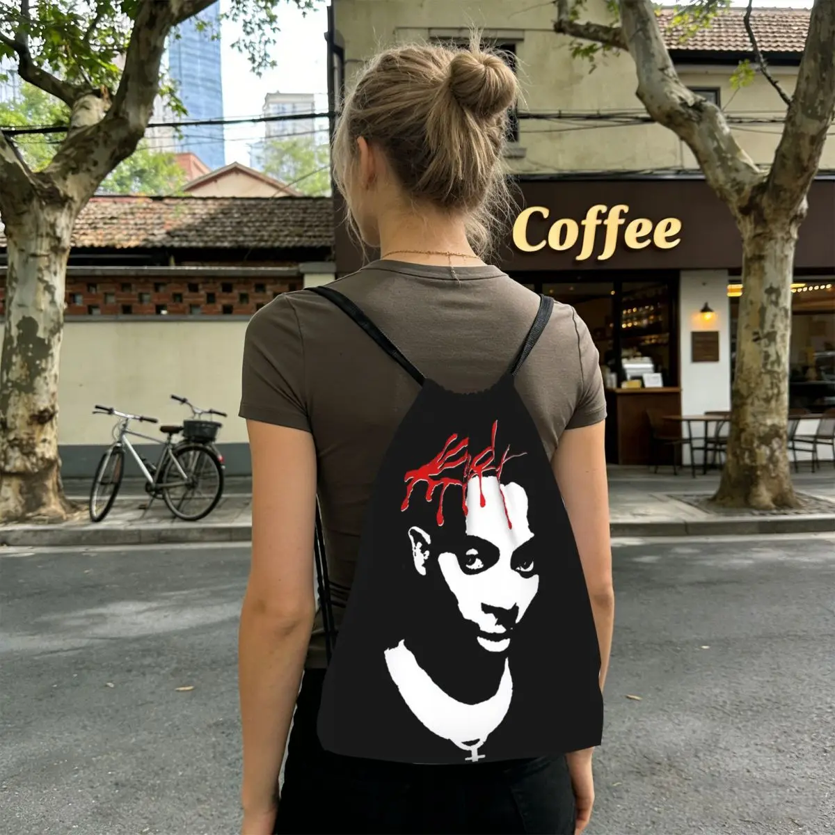 Playboi Carti Whole Lotta Red Album Cover Backpacks Fashion Drawstring Bundle Pocket Storage Bag Book Bags for Man Woman School