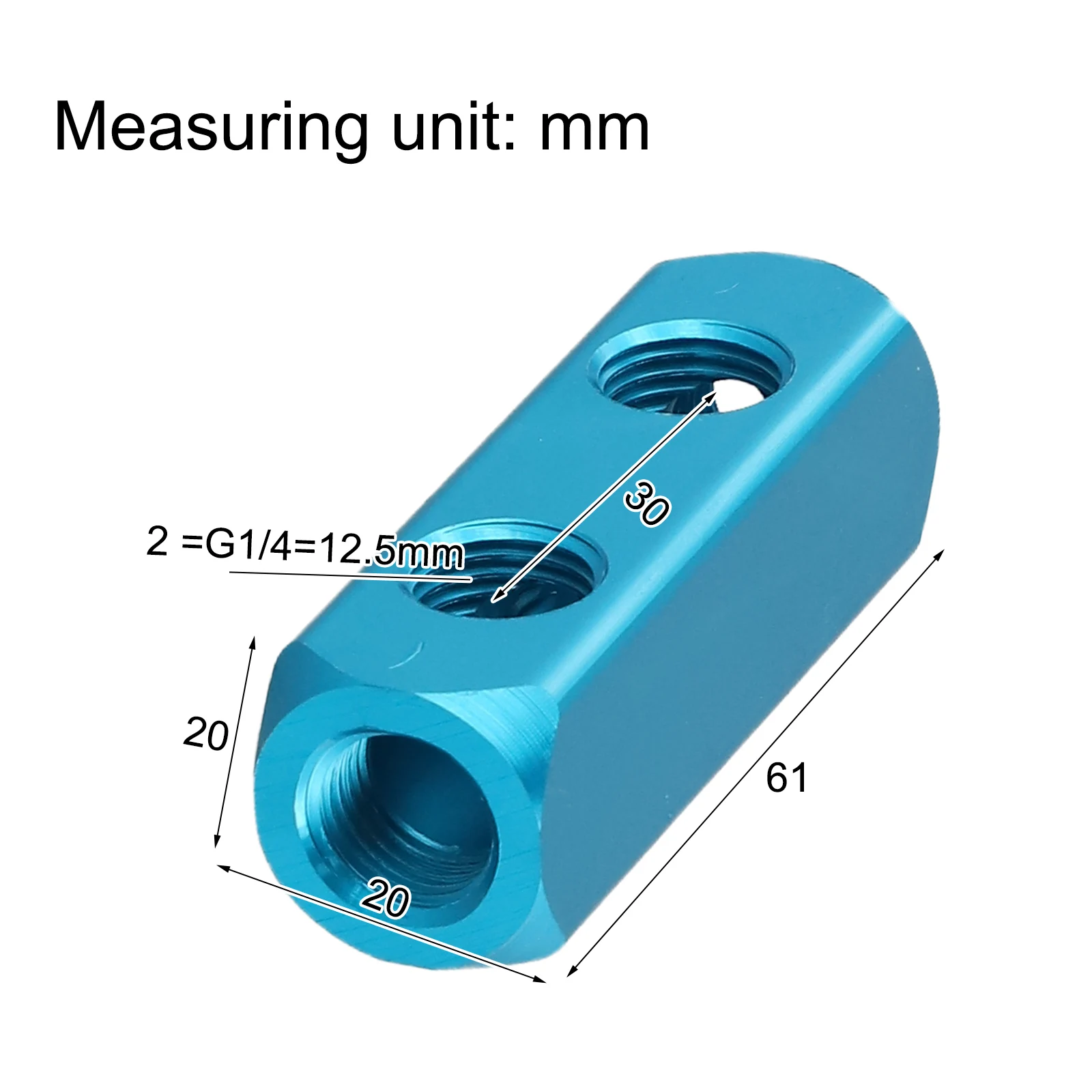 Luftschlauch-Verteilerblöcke, G1, 4, Gewinde, 5, 6, 7 Anschlüsse, Verteileranschluss, Splitter, Luftschlauch, Inline-Aluminium für eine Pumpe