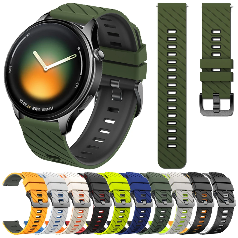22mm Silikonarmband für Xiaomi Watch 5 S1 Pro S2 S3 S4 Sportarmband Correa für Garmin Forerunner 570 47mm Armband Zubehör