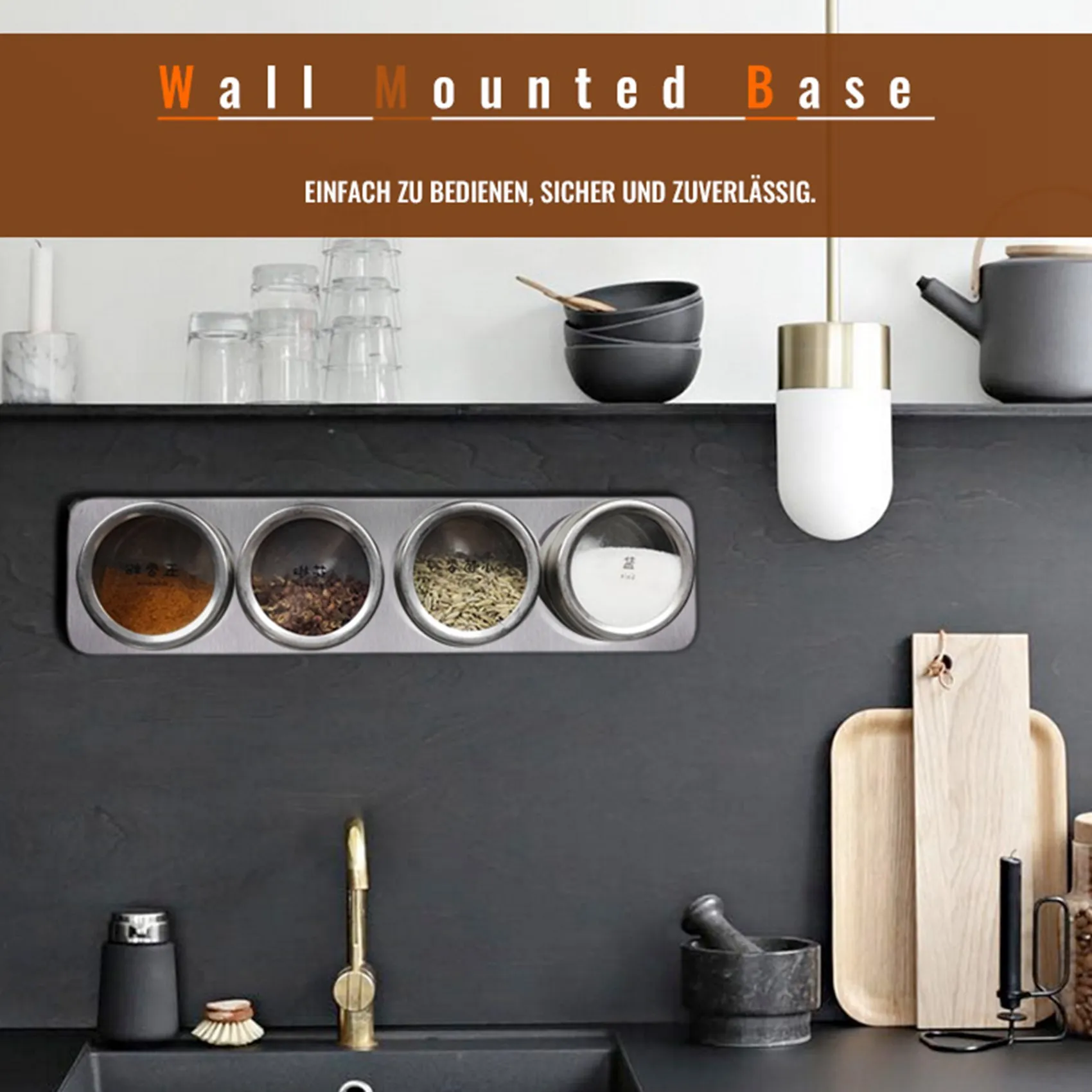 الجرار التوابل الفولاذ المقاوم للصدأ المغناطيسي ، قاعدة لوحة الحائط ، قاعدة مثبتة على الحائط لعلب التوابل المغناطيسية