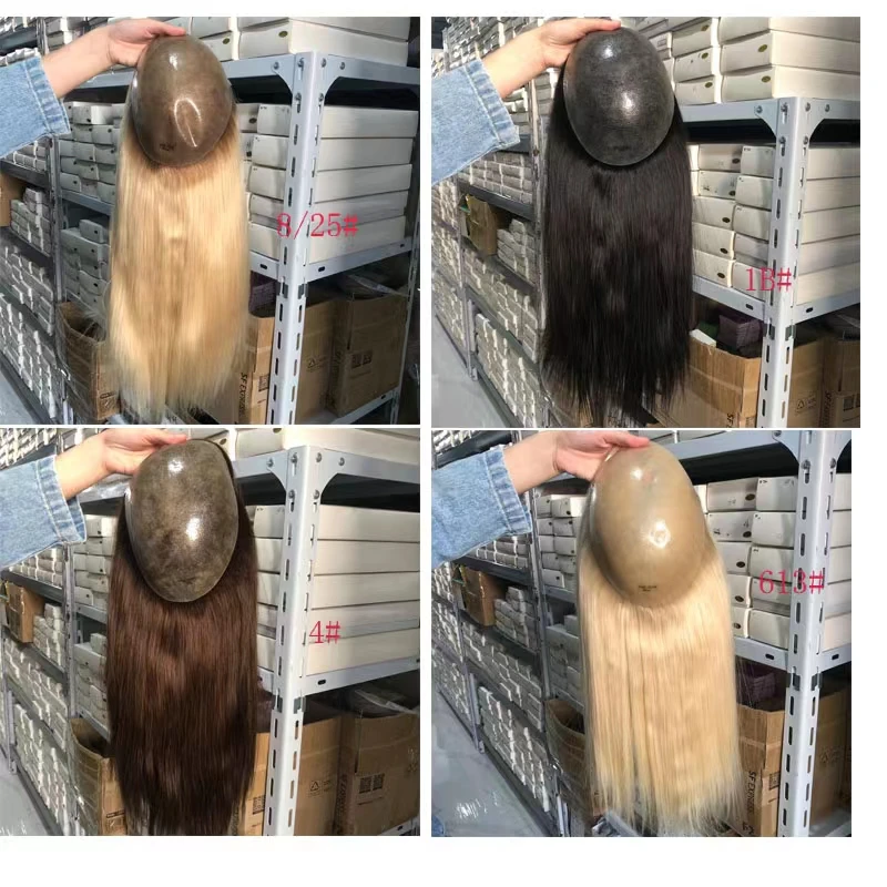 Chinese Cuticle Remy Hair Top Piece Topper Injection Toupee For Women Human Hair Blond Brown Hairpiece