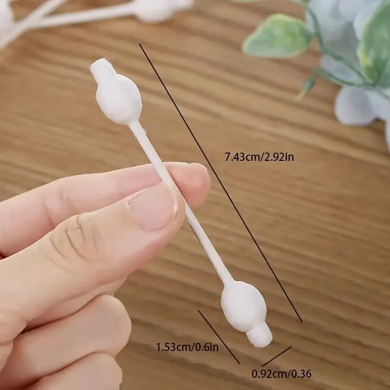 60 قطعة من مسحات القطن المزدوجة لتنظيف المكياج، وأعواد القطن العضوية المدببة، ومسحات الورق للحيوانات الأليفة ومستحضرات التجميل