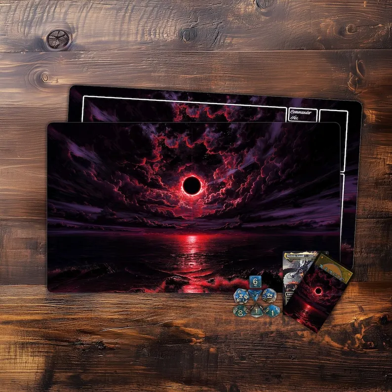 

Apocalyptic Eclipse Playmat Game Lovers Perfect Game Night Present TCG Trading Card Game Accessories Mousepad Desk Mat Gaming Pc