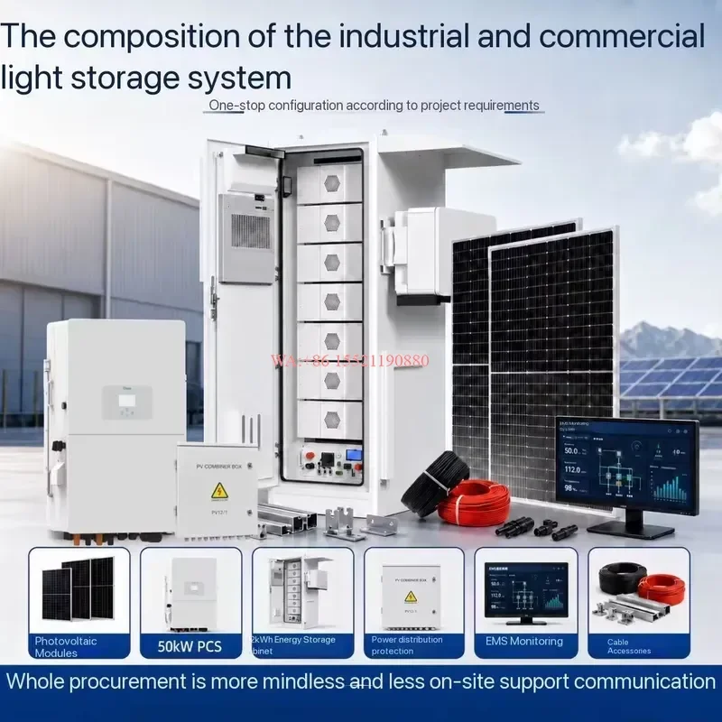 WMWMNU for 100KW-200KW Industrial Commercial Hybrid Solar Energy Storage System Outdoor Cabinet Complete Solution