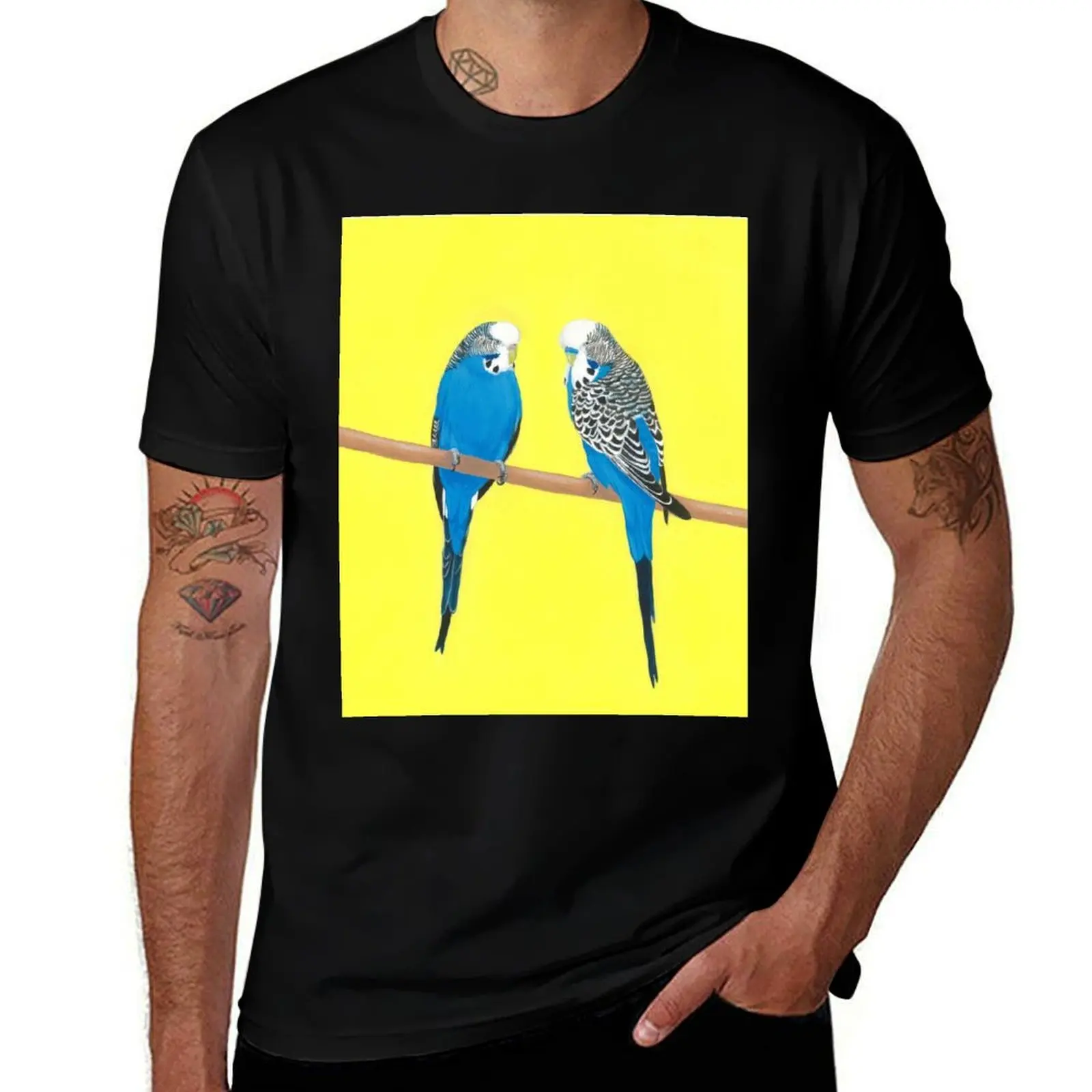 

Blue Budgies T-Shirt funny t shirts man t shirt man cotton
