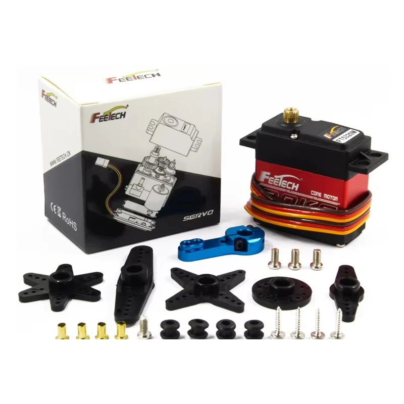 Feetech Waterproof Servo FT5320M 20KG / FT5325M 25KG High Speed Metal Gear Digital RC Servo 25T Arm for 1/8 1/10 RC Car