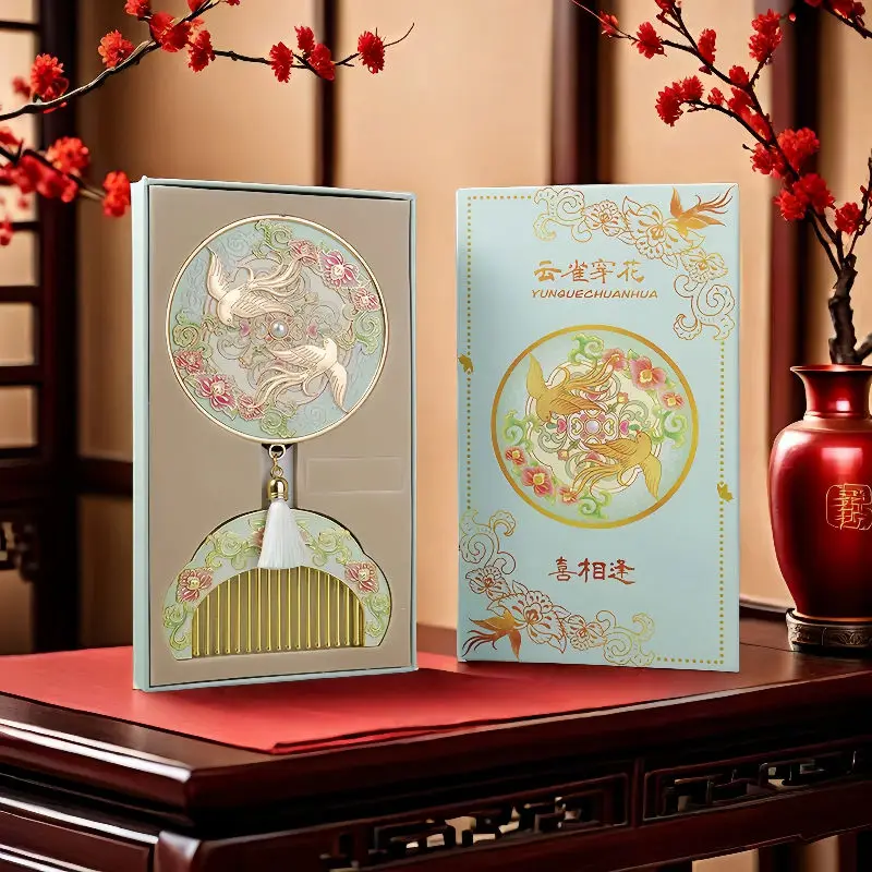 estilo-nacional-phoenix-jogar-peonia-metal-espelho-de-maquiagem-portatil-pequeno-espelho-cultural-e-criativo-conjunto-na-moda