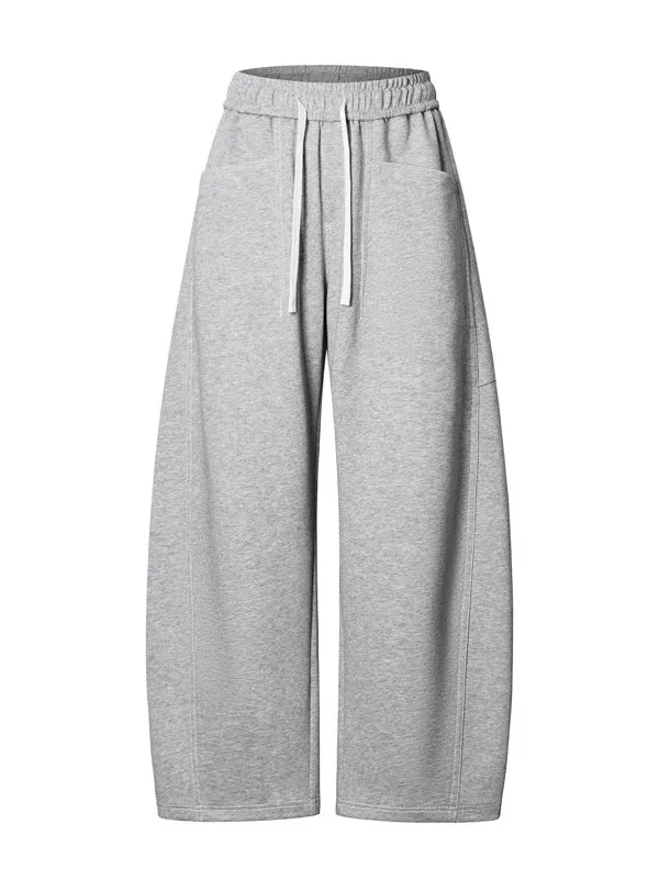

Men's Casual Straight Leg Wide Leg Sweatpants Spring Autumn Trendy INS Design Loose Fit Long Pants Cotton Polyester Blend