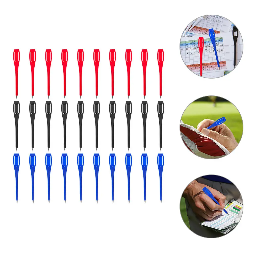 30Pcs Scoring Pencils for Golf Portable Lightweight Drafting Pencils Clear Outline Easy Grip Ideal for Sand Sports Office