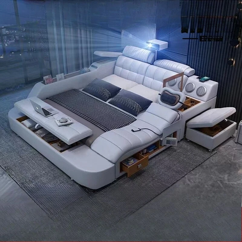 

Modern Luxury Bed Bedroom Unique Storage Multifunctional Girls Bed Frames Double Cama De Lujo Para Dormitorio Home Furniture