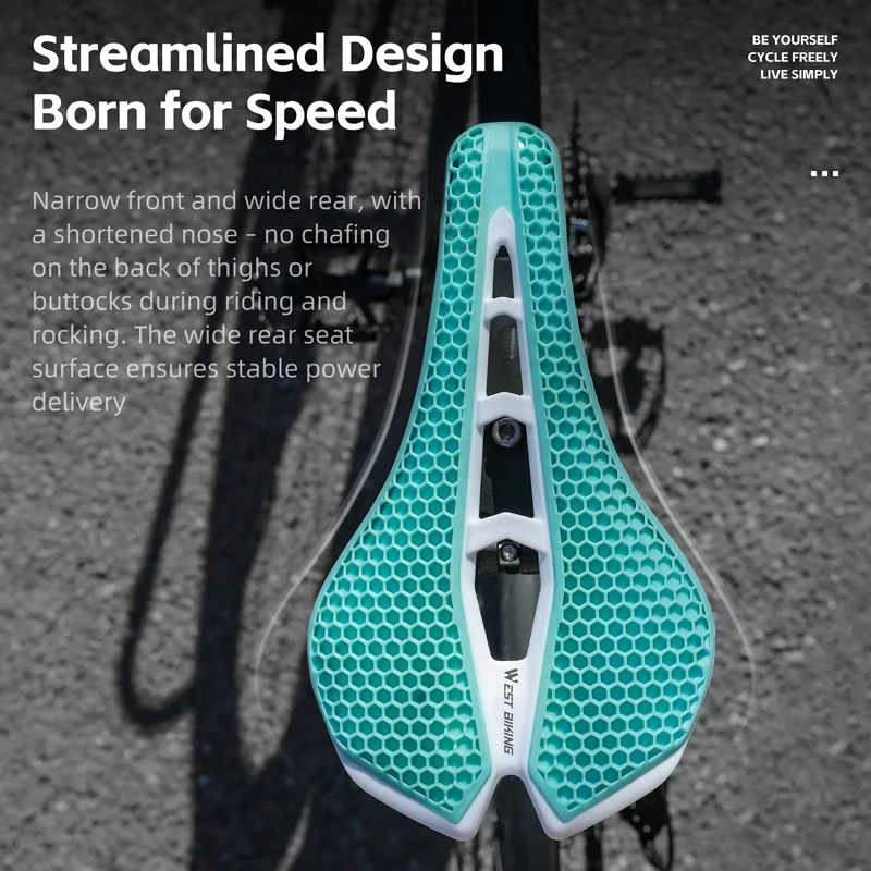 Bicycle Saddle TPE 3D Honeycomb Breathable Bike Saddle Professional Racing Road Bike Seat MTB Cycling Cushion Bike Part