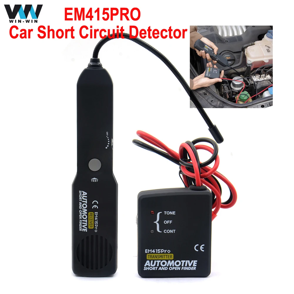 EM415PRO Automotive Electrical Open Short Finder Circuit Tester DC 6-42V Car Repair Cable Circuit Wire Tracker Diagnostic Tools