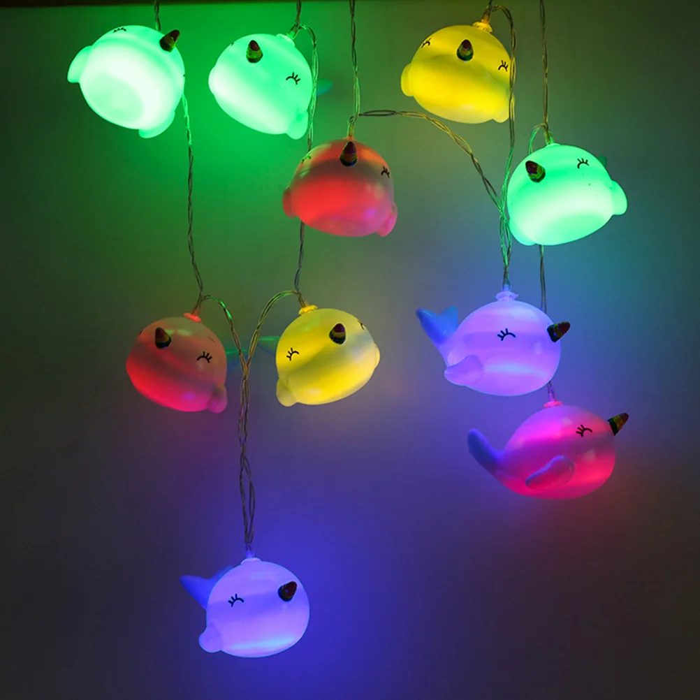 

1.5m 10 LEDs Whale Shaped String Light Decorative Operated String Light for Christmas Wedding Birthday Festival Party De