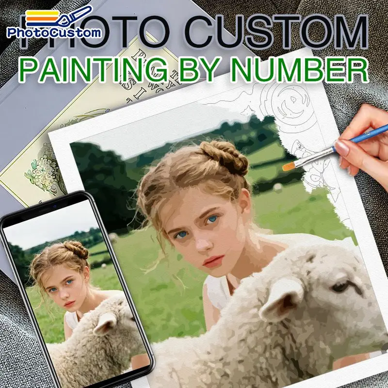 

PhotoCustom День святого Валентина, краска по номерам, изображение, фото «сделай сам», персонализированное по номерам, портрет, семейное фото для домашних животных, подарок «сделай сам»