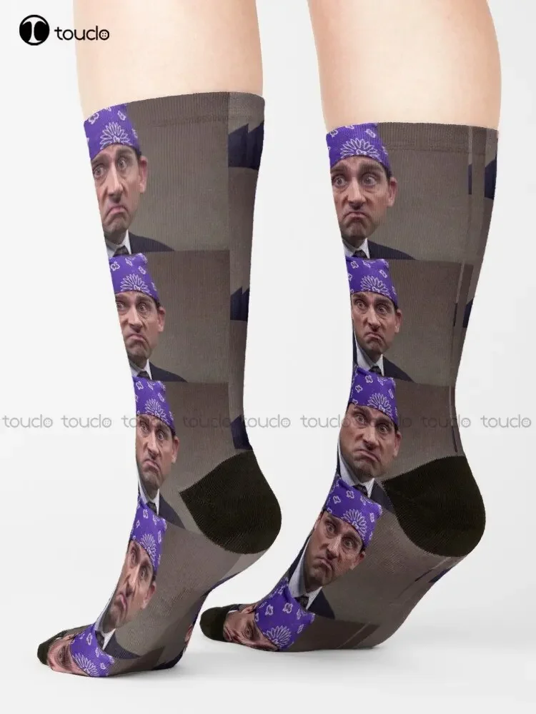 Prison Mike The Office Office Mike Michael Scott Socks Green Baseball Socks Christmas New Year Gift Custom Gift Streetwear Funny