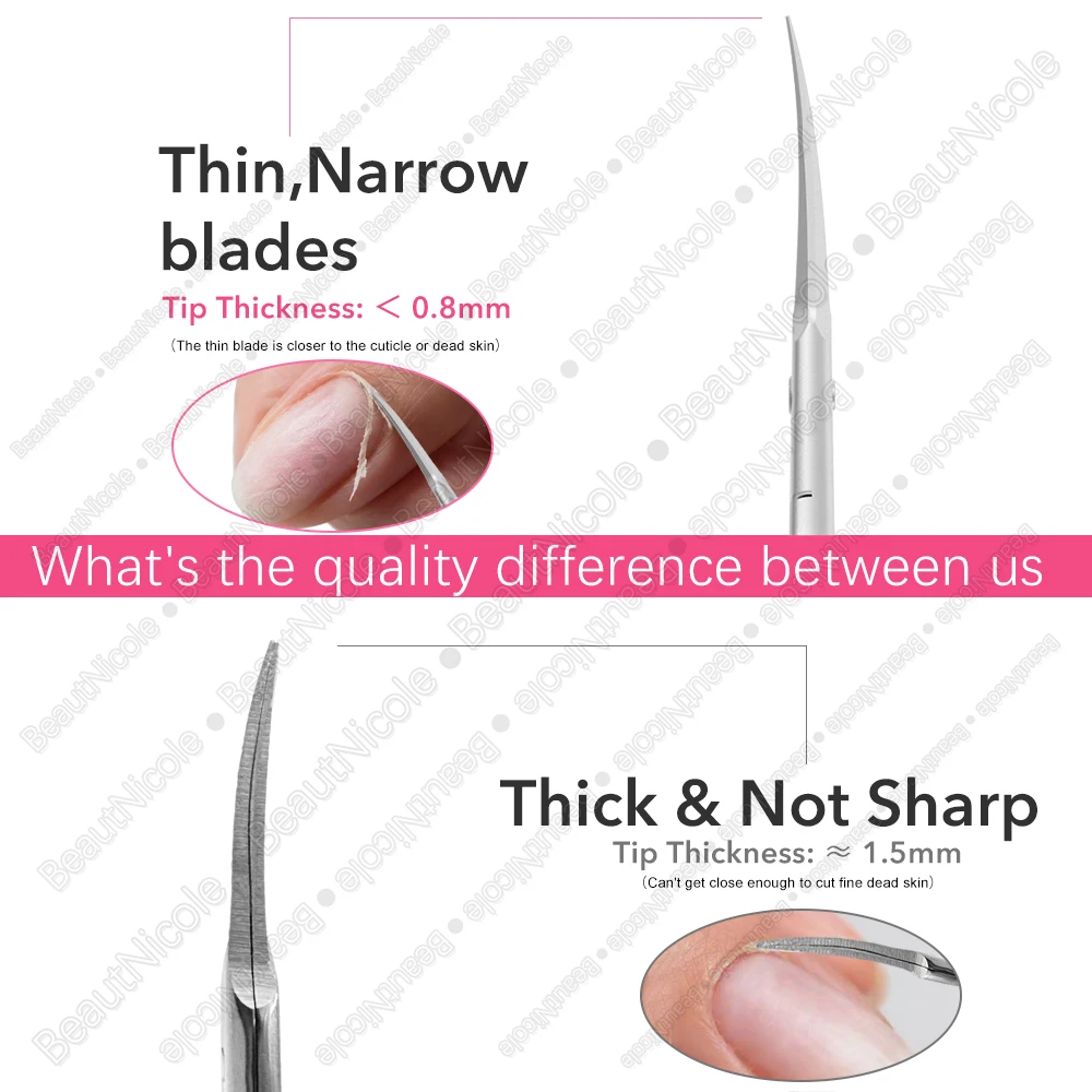1Pcs Extra Fine Curved Cuticle Scissors for Men Women Multi Purpose Small Manicure Pedicure Finger Toe Nail Cuticle Scissors