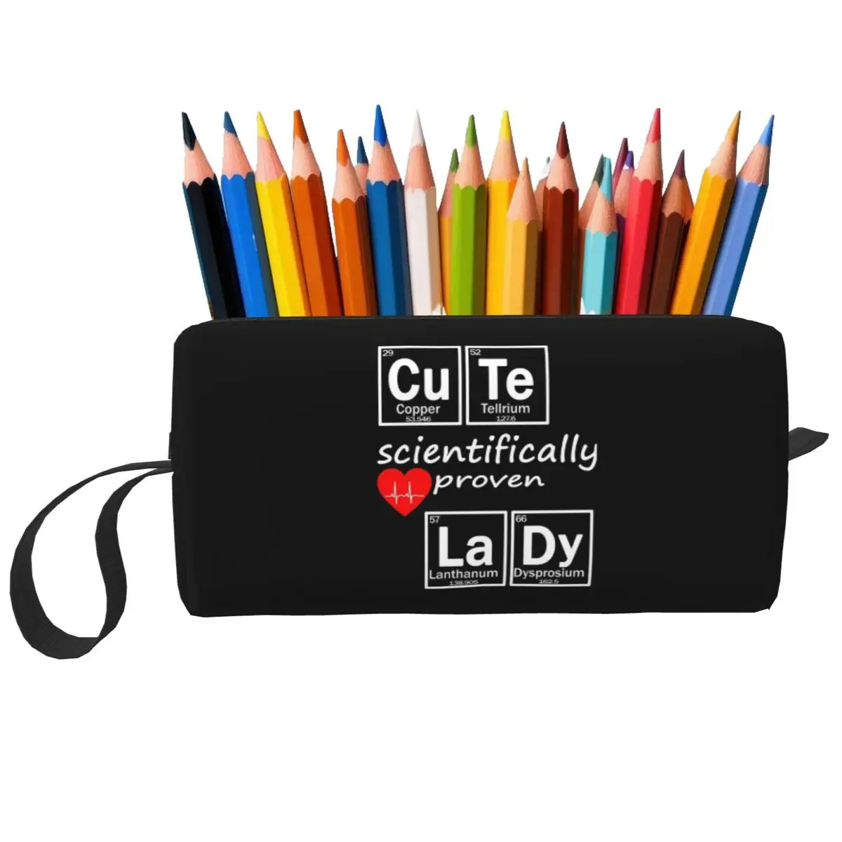 Elements Periodic Table Science Chemistry Chemical Pencil Case for Pen Box Pencil Bag Stationery Supplies Women Cosmetic Bag