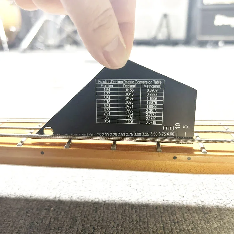 Hot Sale-Multifunctional leveling ruler with string distance ruler electric guitar folk bass fingerboard fret leveling tool