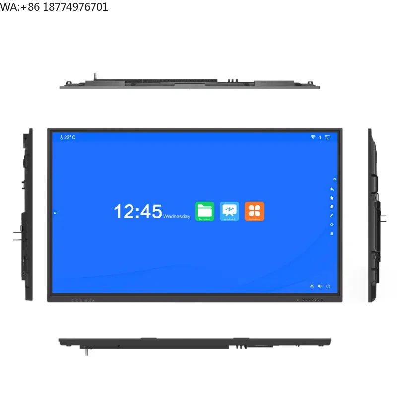 

55-дюймовый сенсорный ЖК-дисплей с функцией касания пальцем, электронная цифровая интерактивная доска для переговорных комнат