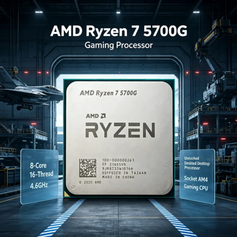 AMD R7 5700G Ryzen 7 CPU 7nm 8 Cores 16 Threads 4.6GHz 16MB L3 AM4 100-000000263