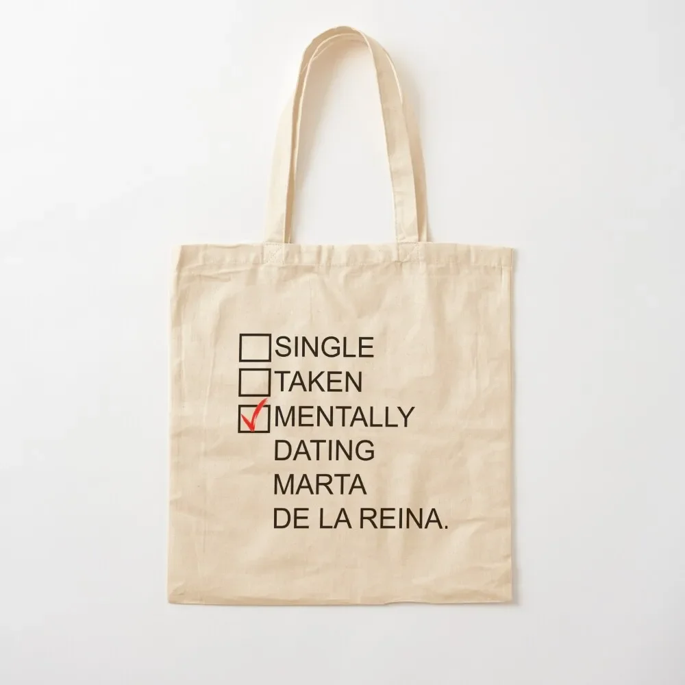 Mentally Dating Marta De La Reina Tote Bag tote bags men shopper bag women canvas Handbags women Tote Bag