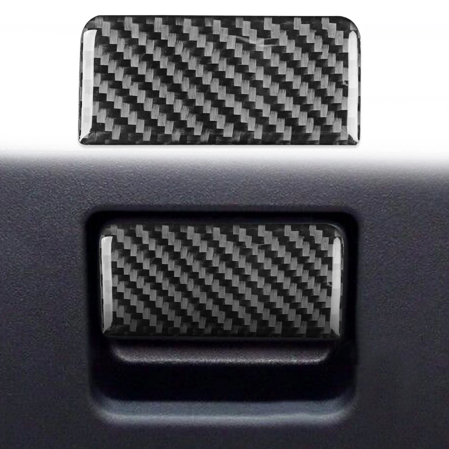 

For Toyota FJ Cruiser 2007-2023 Car Accessories Real Carbon Fiber Interior Glove Box Handle Sticker Trim Cover 1pcs